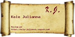 Kele Julianna névjegykártya